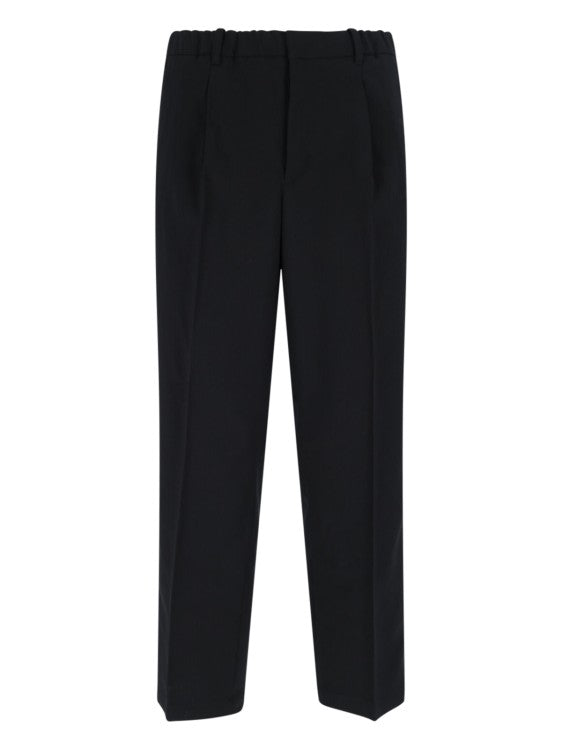 Goldwin High-Waisted Straight-Leg Trousers With Elastic Waistband