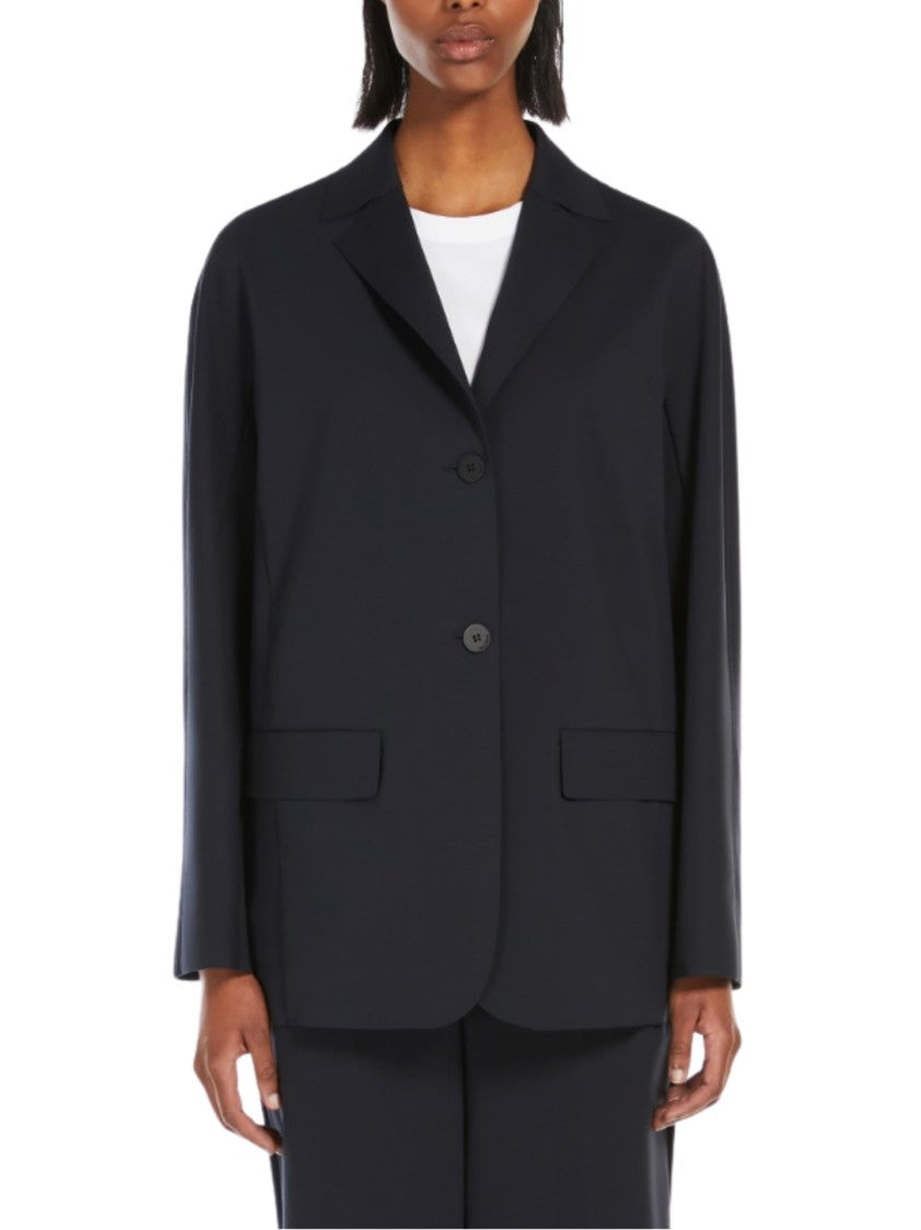 Max Mara Tailored Black Jacket With Notched Lapels