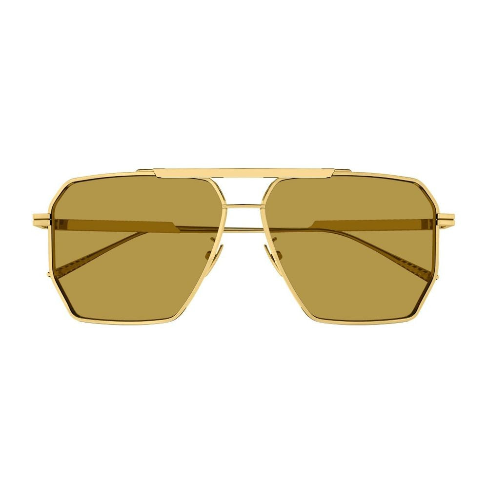 Bottega Veneta Bv1012s Line Aviator Sunglasses In Gold-Tone Metal