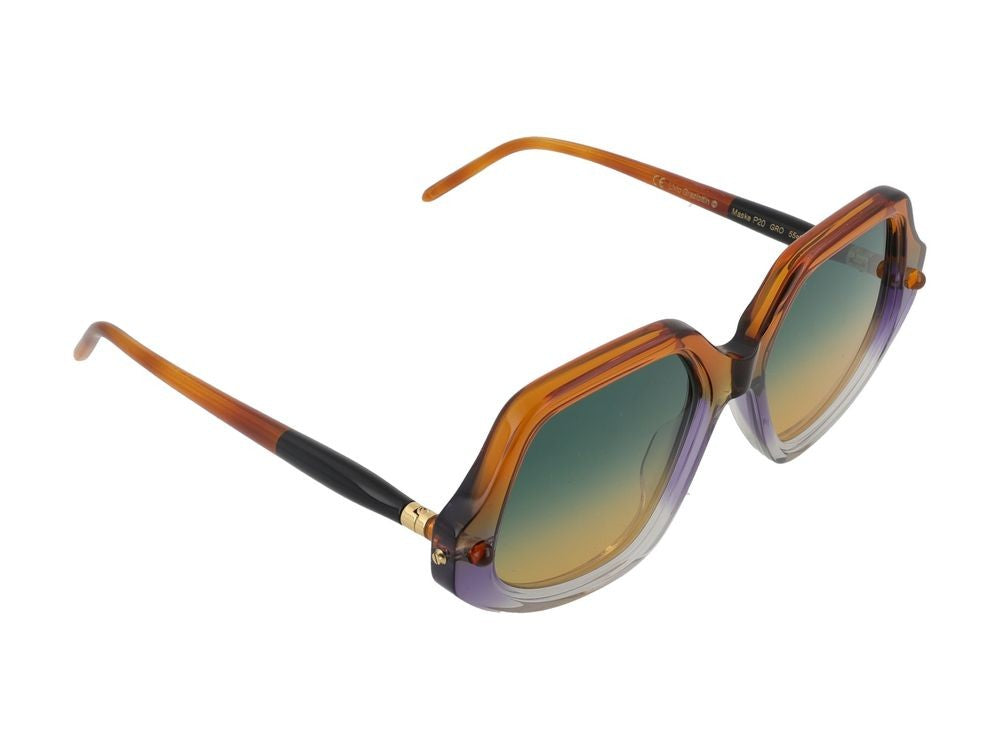 Kuboraum Oversized Geometric Gradient Tint Sunglasses