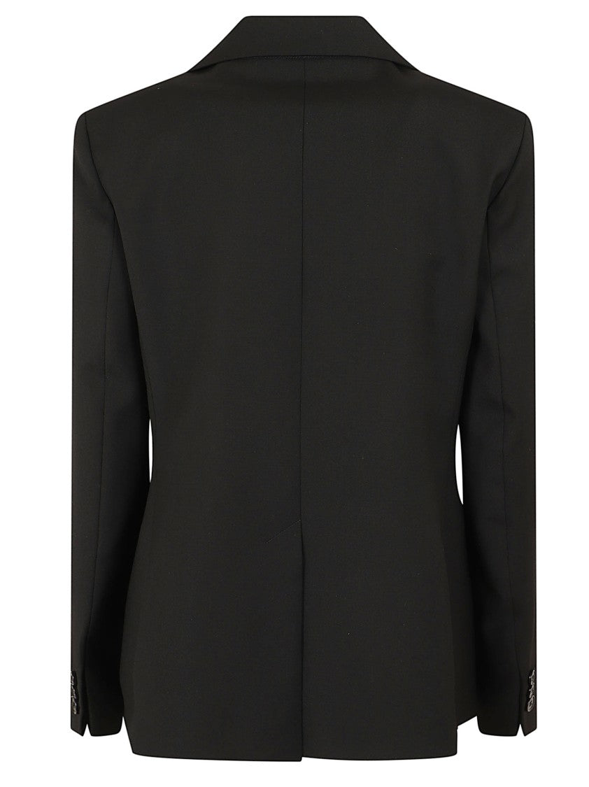 Max Mara Black Pure Wool Natural Stretch Blazer