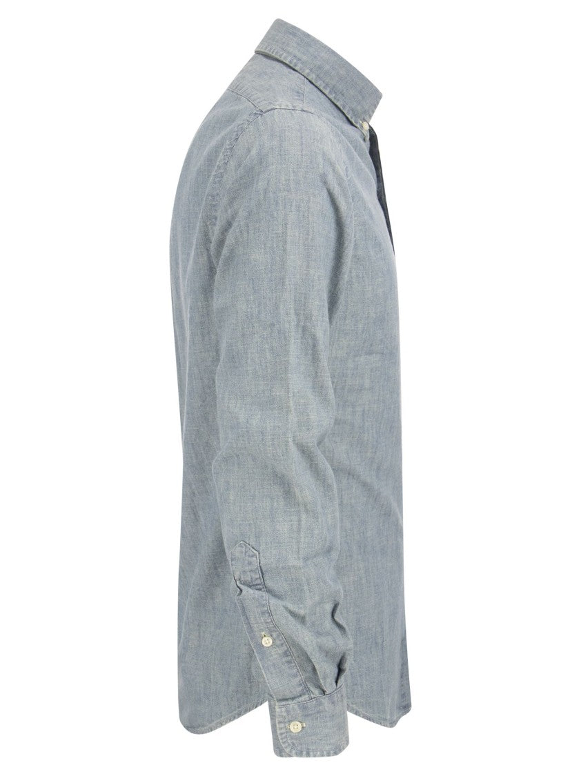 Polo Ralph Lauren Indigo-Dyed Slim-Fit Chambray Shirt