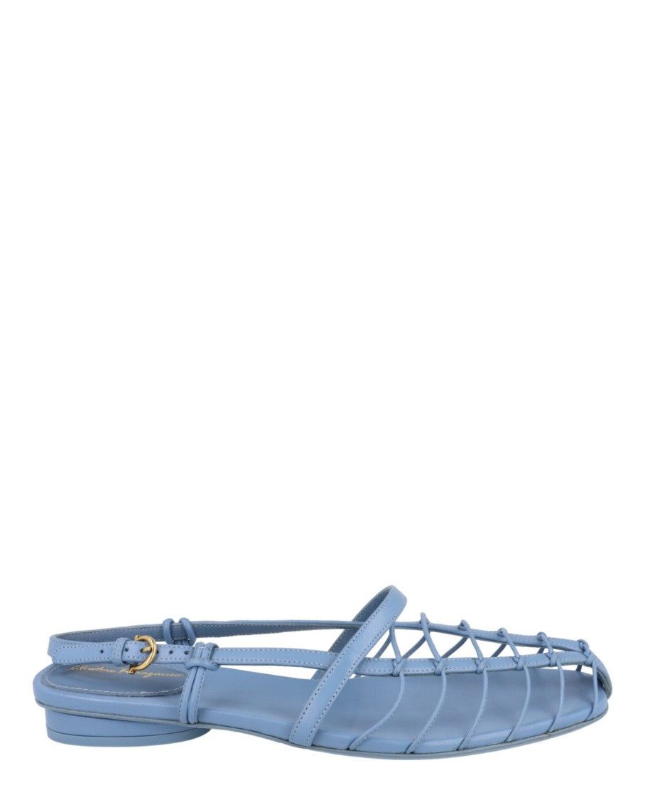 Ferragamo Shay 10 Caged Slingback Sandals