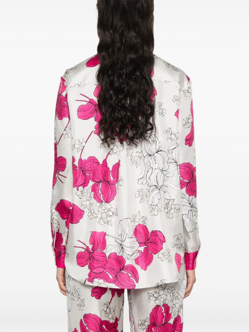 Parosh Serenella Floral Print Shirt