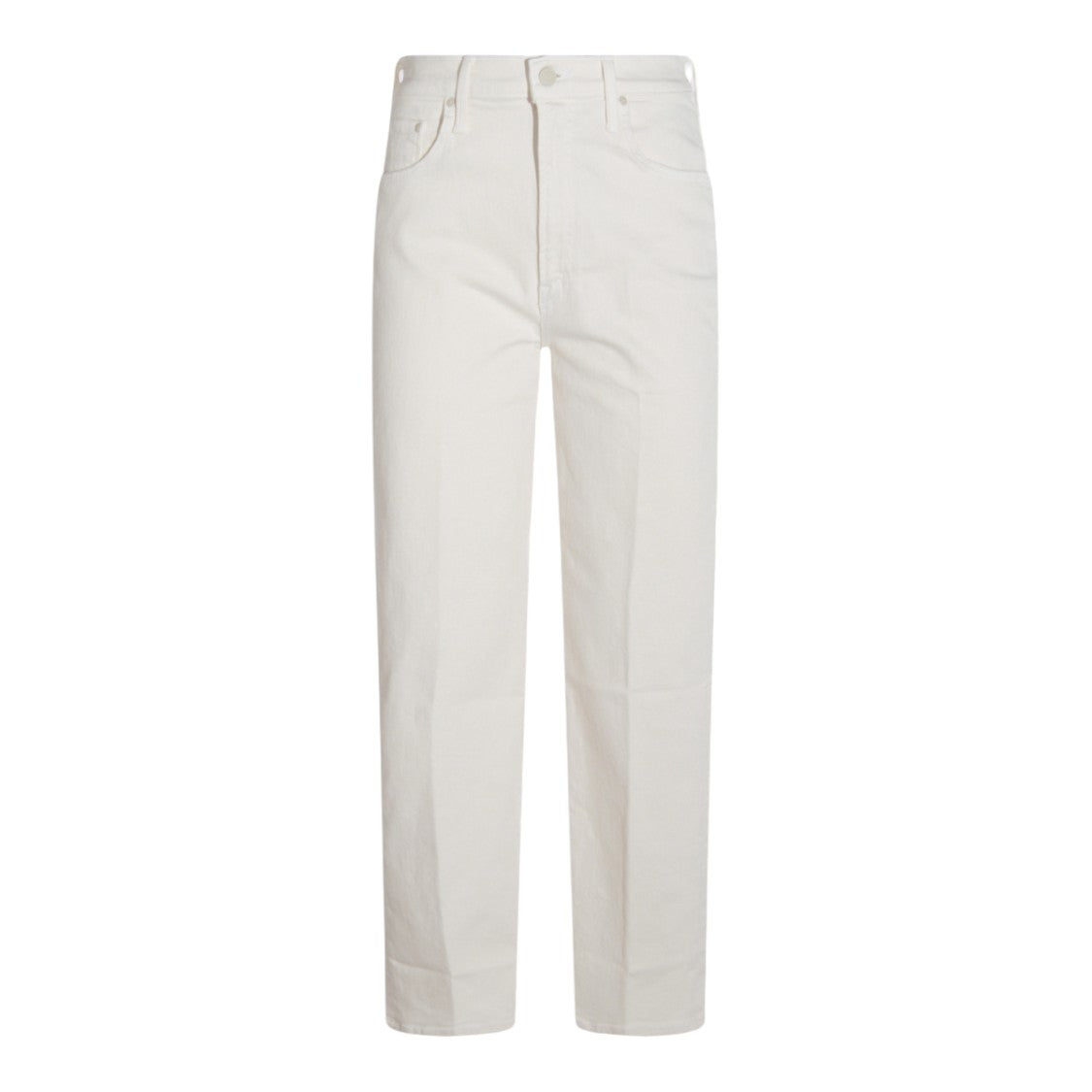 Mother High-Waisted White Jeans With Classic Five-Pocket Design