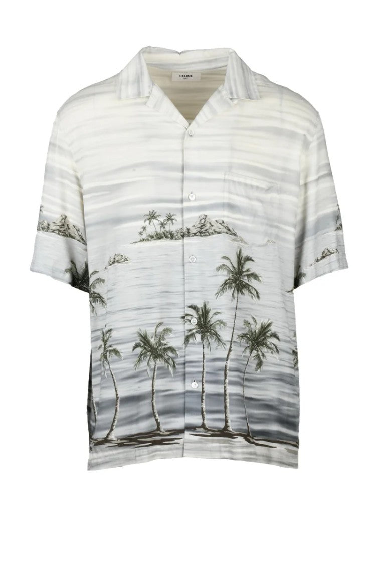 Celine Viscose Hawaii Shirt - Grey