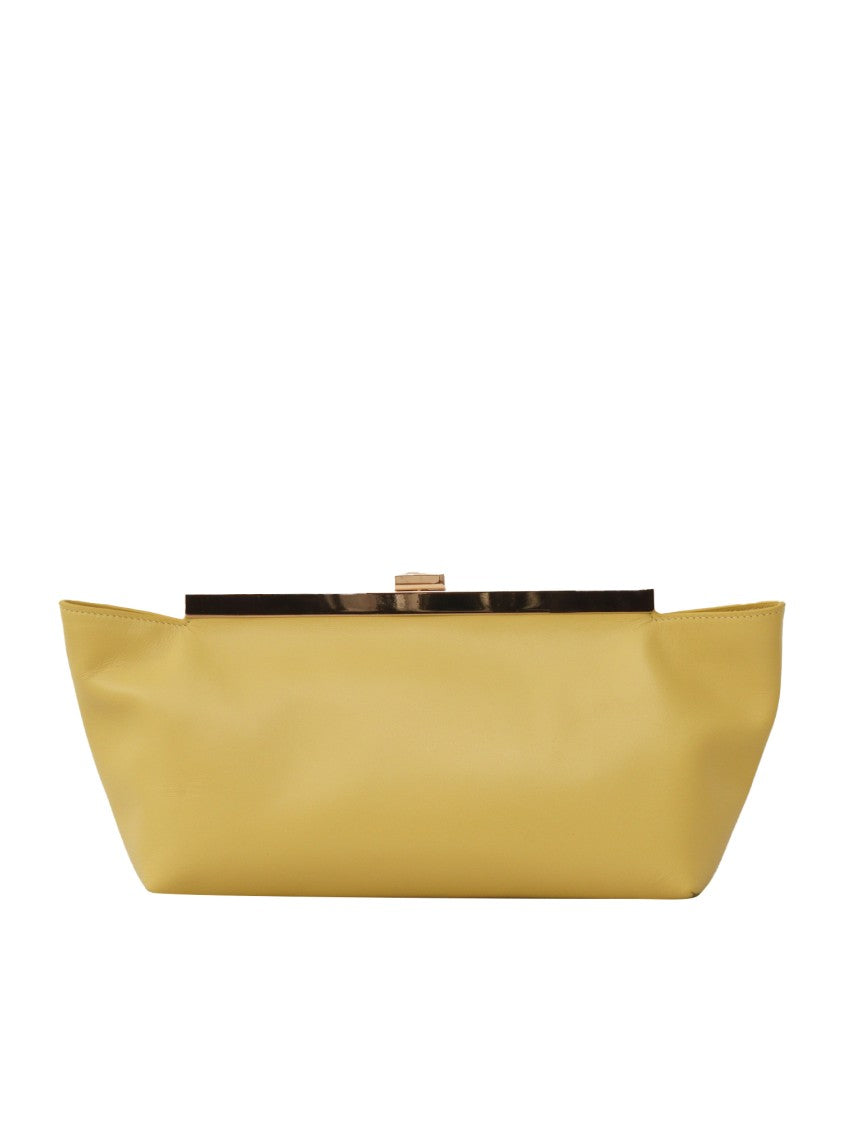 Fabiana Filippi Structured Leather Pouch With Zip Closure