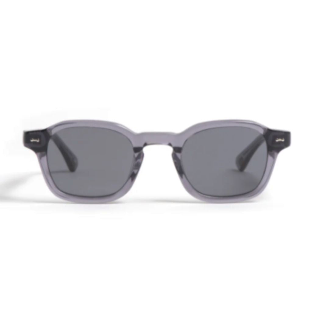 Peter And May Hero Translucent Smoky Gray Rectangular Sunglasses