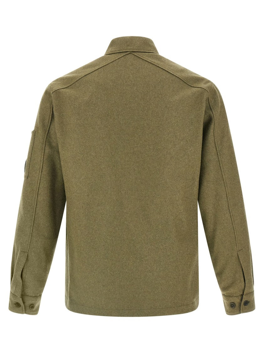 C.P. Company Unlined Wool Overshirt With Shirt Collar