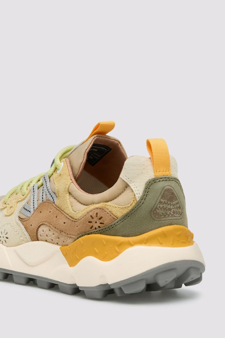Flower Mountain Layered Panel Sneakers With Chunky Sole