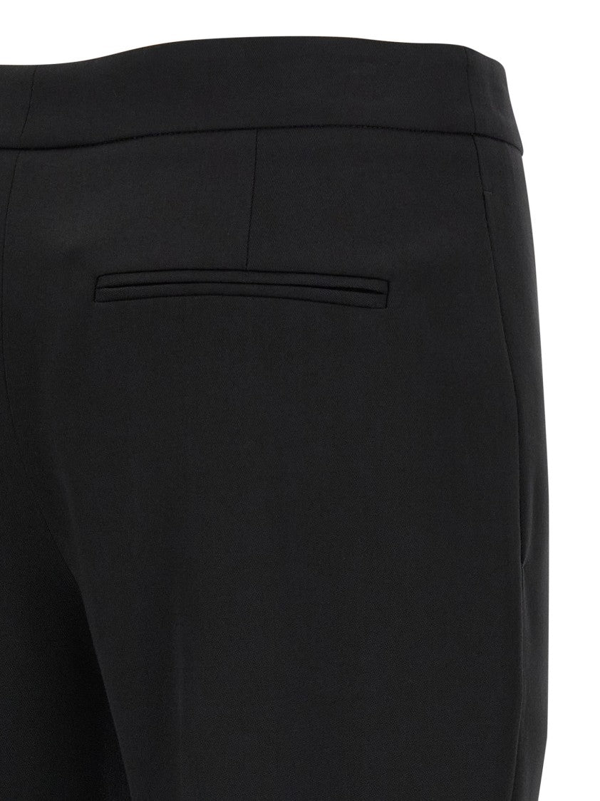 Mcqueen Grain De Poudre Cigarette Pants With Tailored Silhouette