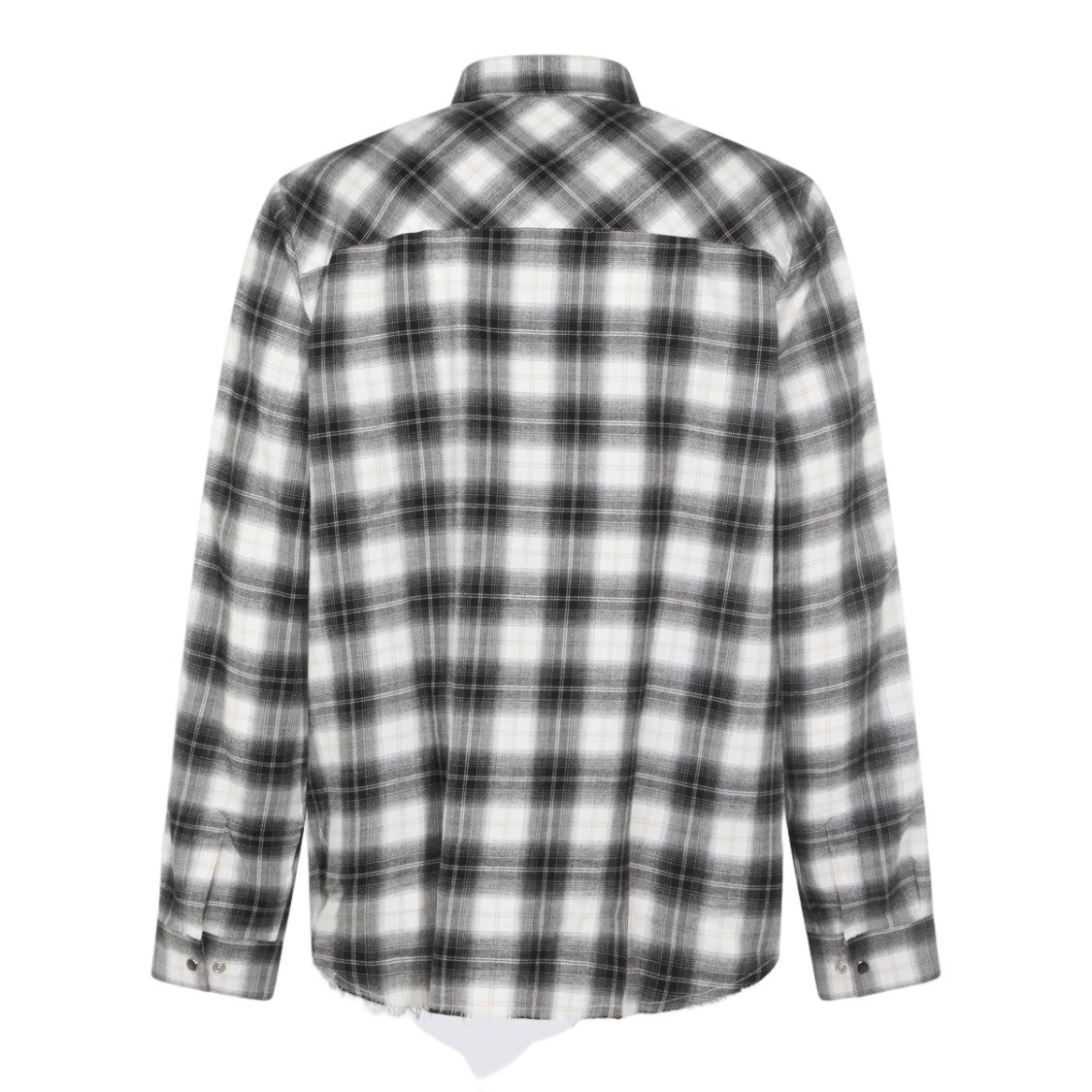 Amiri Black Plaid Shirt With Embroidered Details