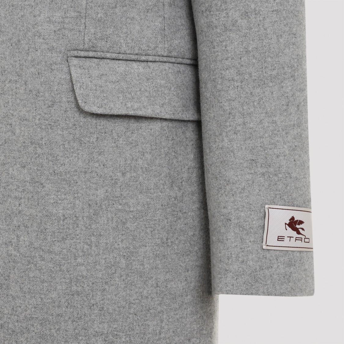 Etro Grey Wool Roma Coat