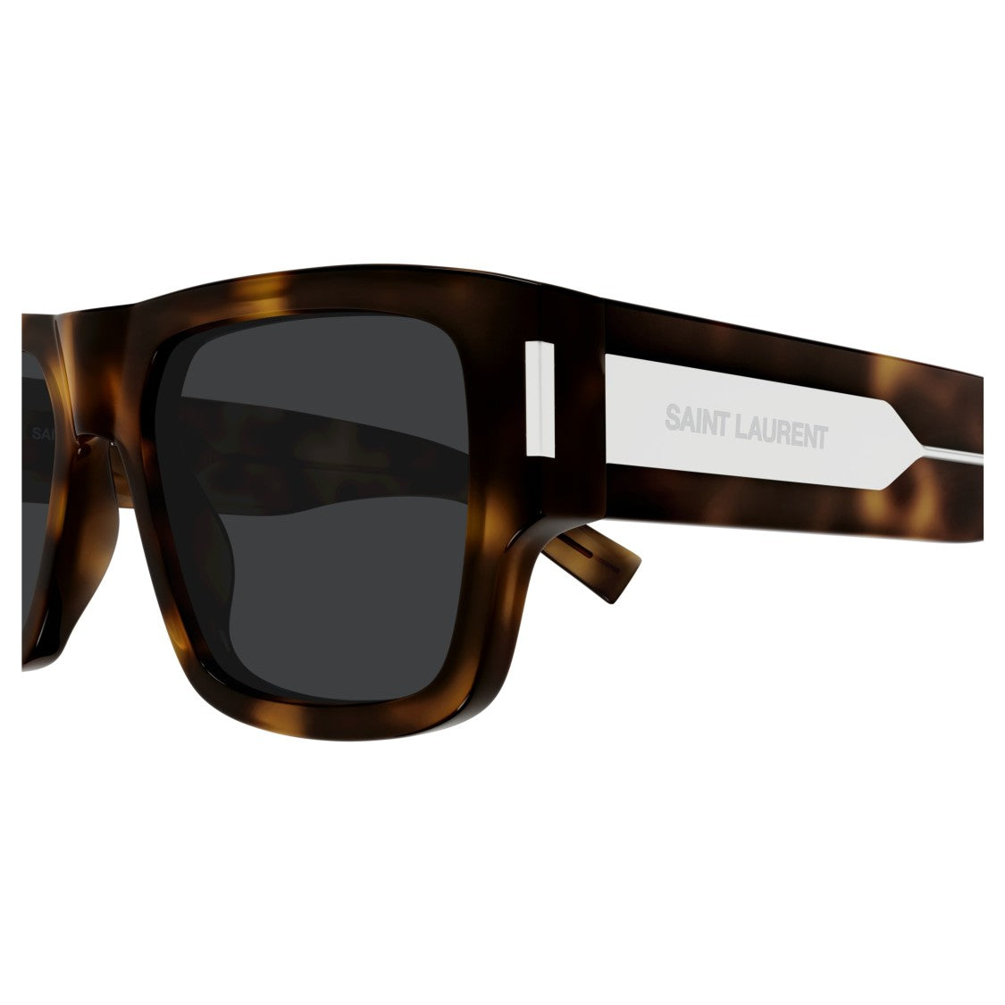 Saint Laurent Sl 659 Bold Rectangular Tortoiseshell Sunglasses