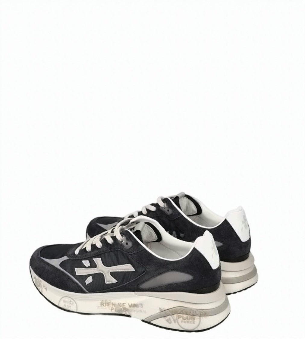 Premiata Blue Moerun Lace Up Sneakers