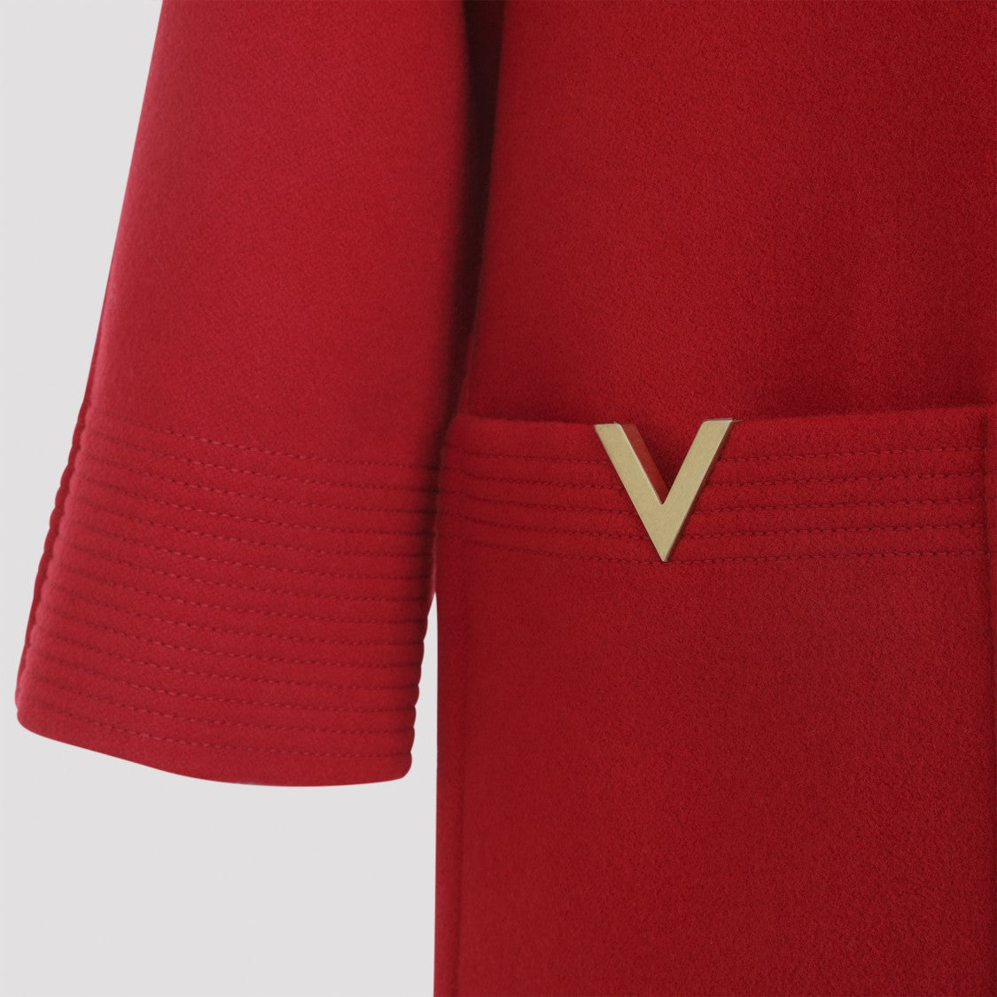 Valentino Red Virgin Wool Coat