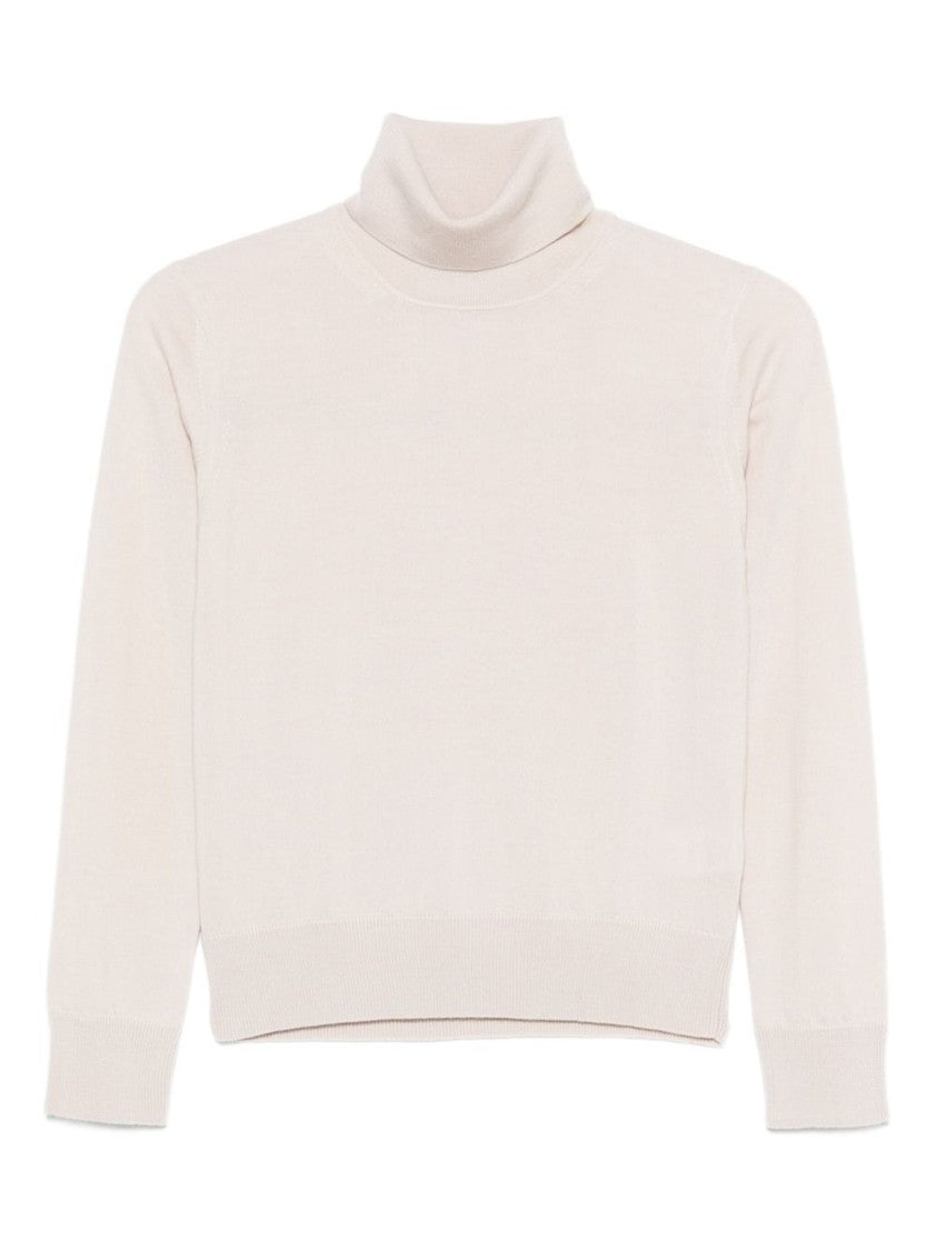 Alpha Studio Fitted Turtleneck Sweater In Fine Merino Wool