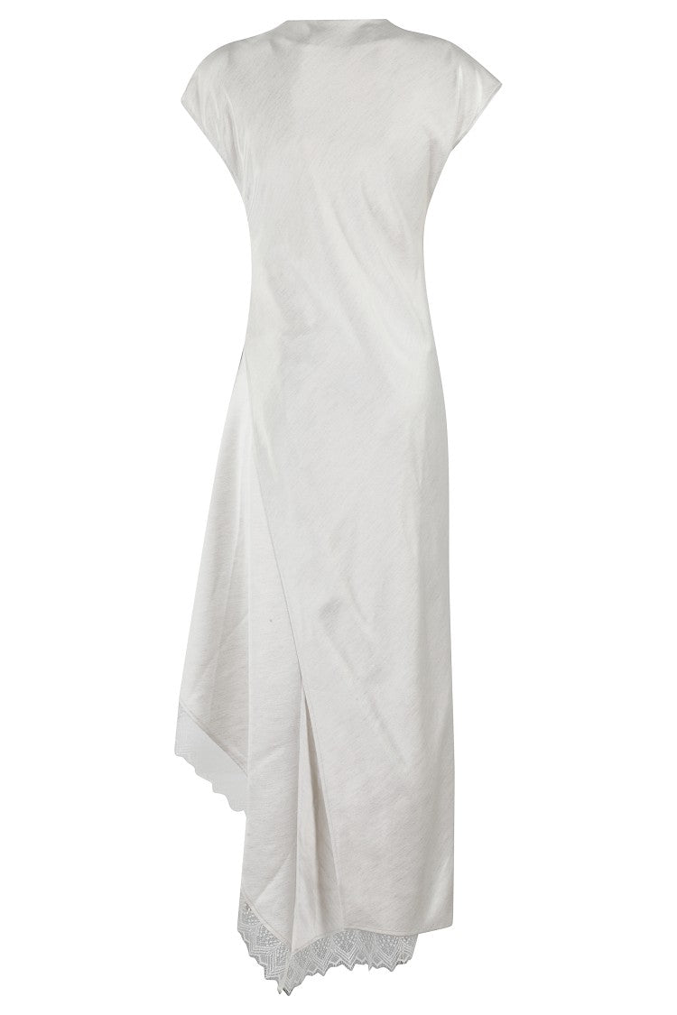 J. W. Anderson Asymmetric Layered Dress With Delicate Lace Trim