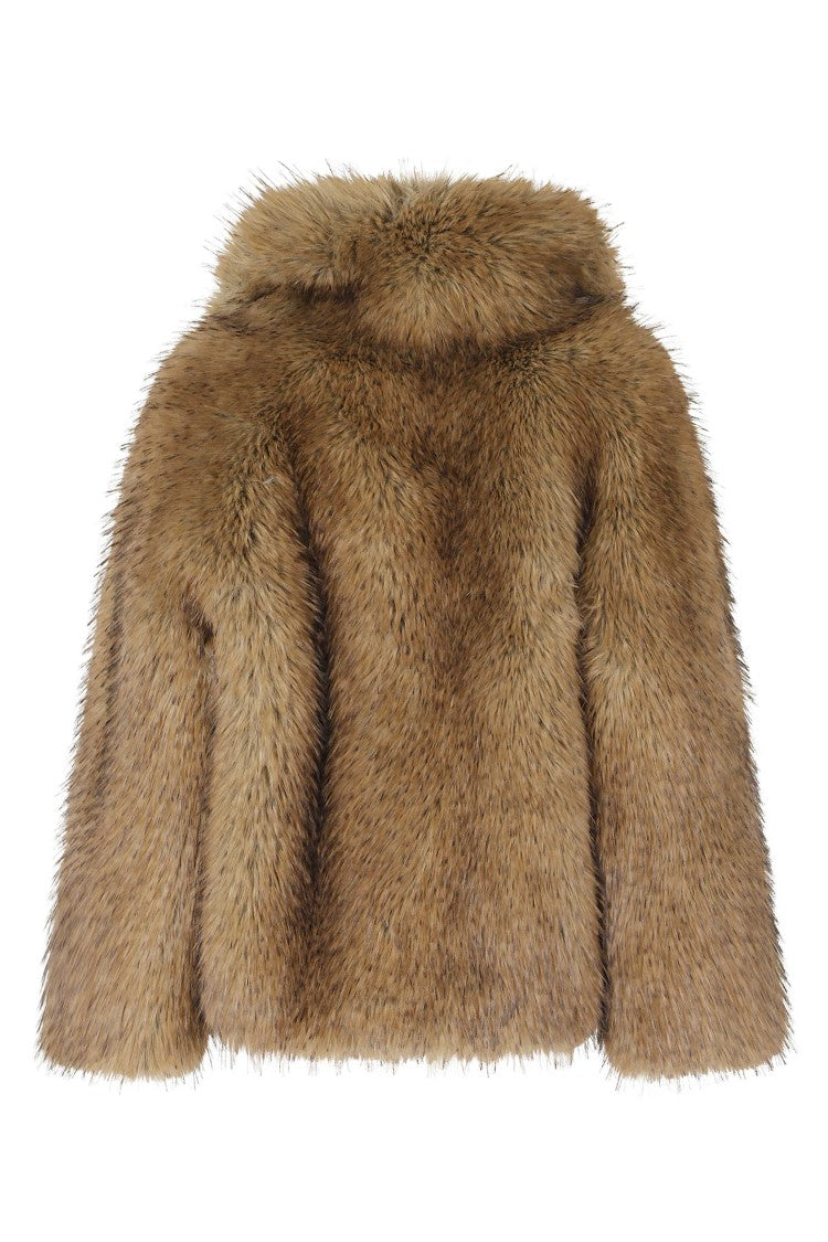 Essentiel Antwerp Desert Kastanje Faux Fur Coat