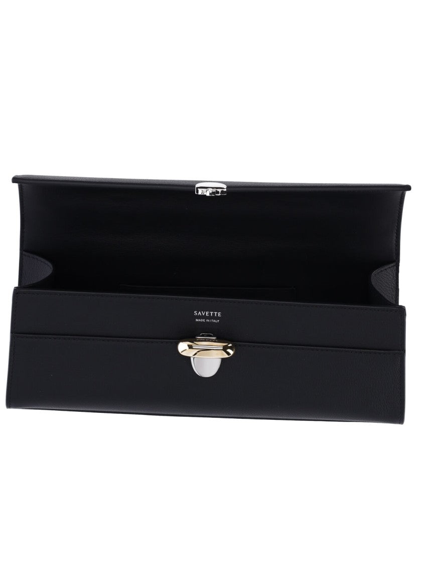 Savette "Slim Symmetry" Clutch Bag Black