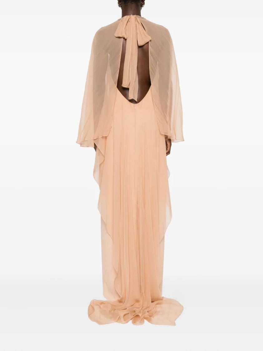 Alberta Ferretti Flowing Silhouette Dress With Delicate Draping