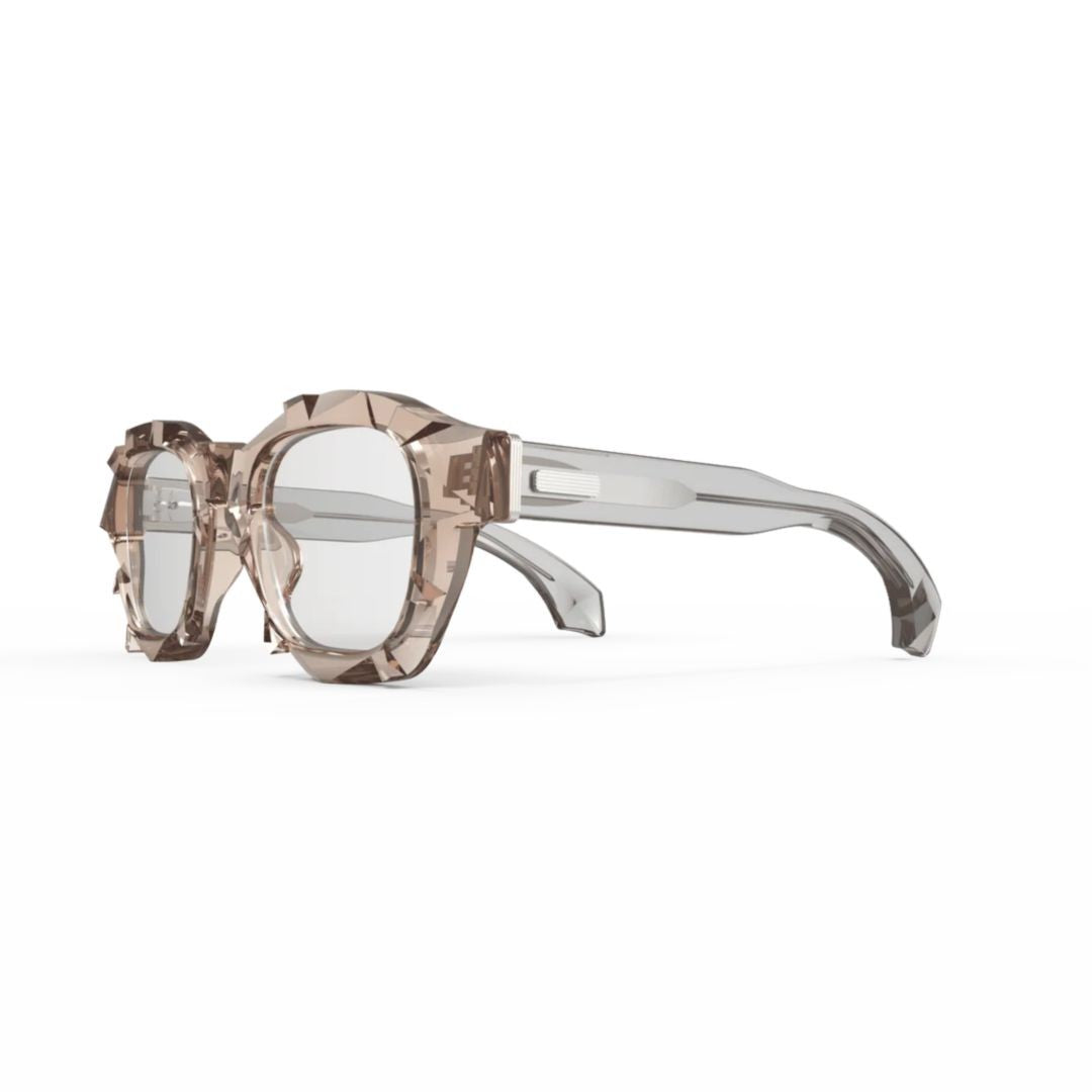Pugnale L486 V Shine Geometric Acetate Eyeglasses With Faceted Design