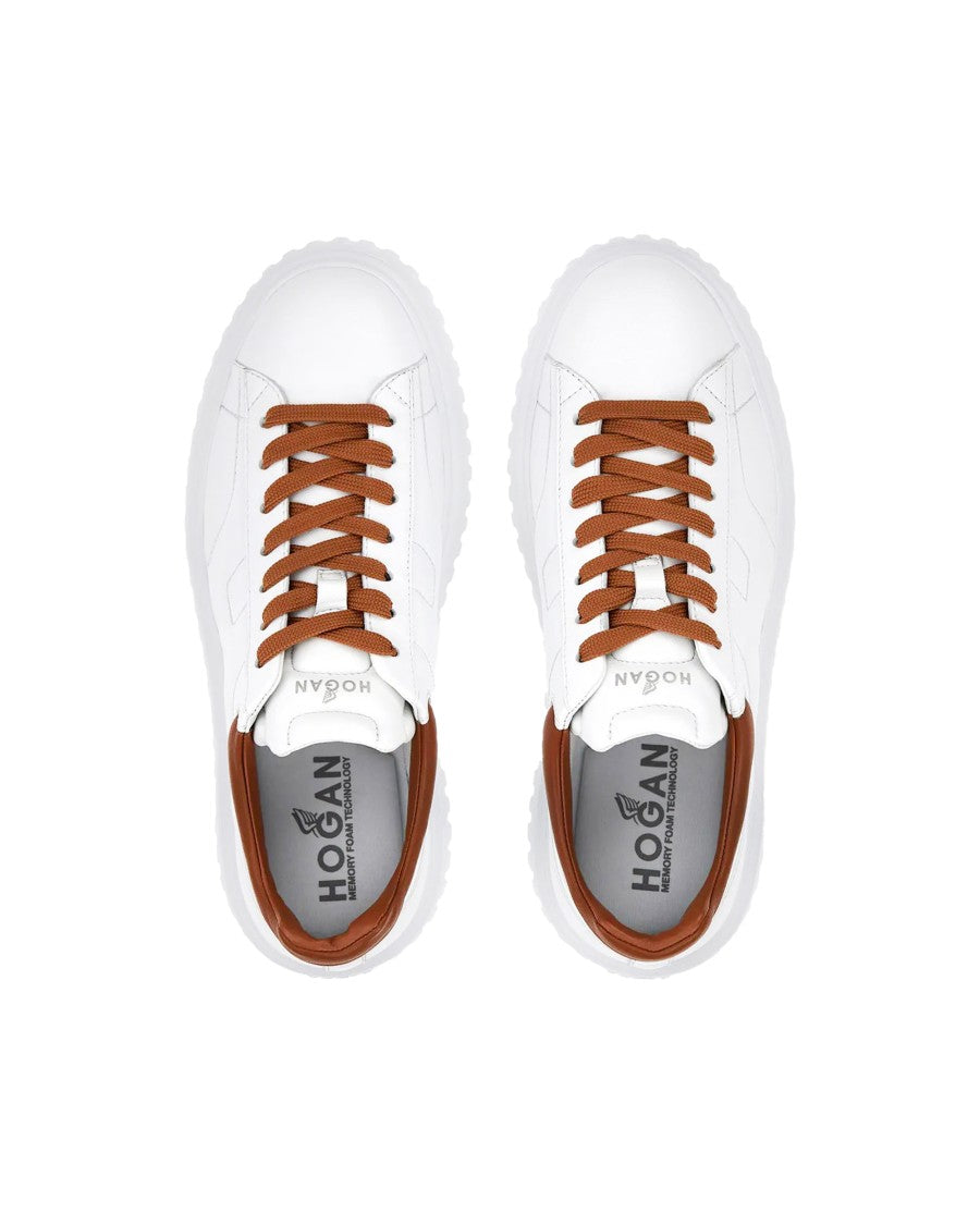Hogan H-Stripes Sneakers White/Brown