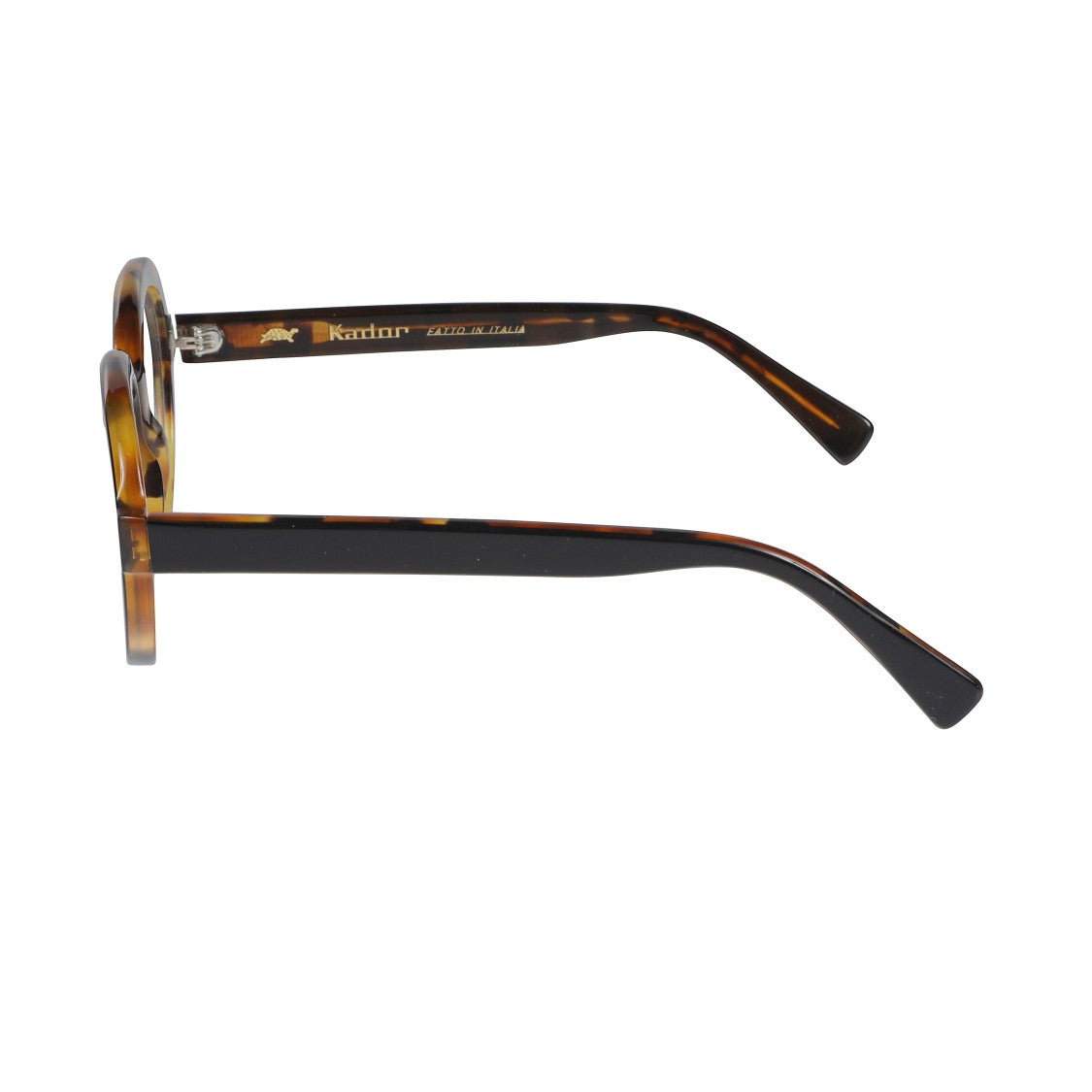 Kador Karola Tortoiseshell Round Frame Sunglasses With Black Accent
