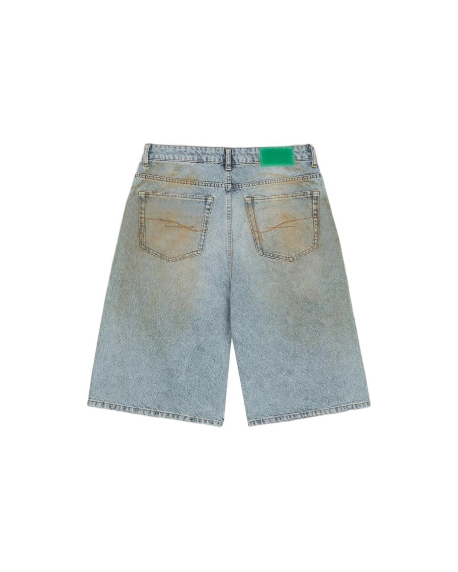 Flaneur Relaxed Fit Denim Shorts With Distressed Details
