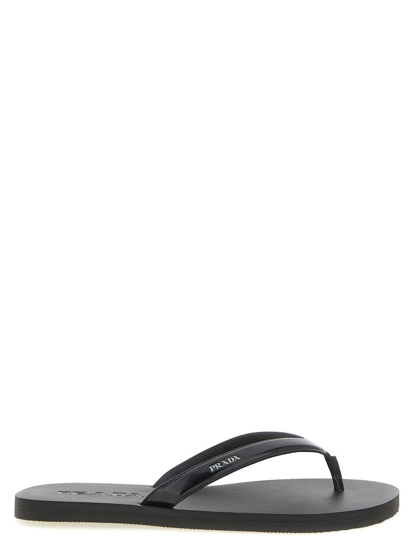 Prada Leather Thong Sandals