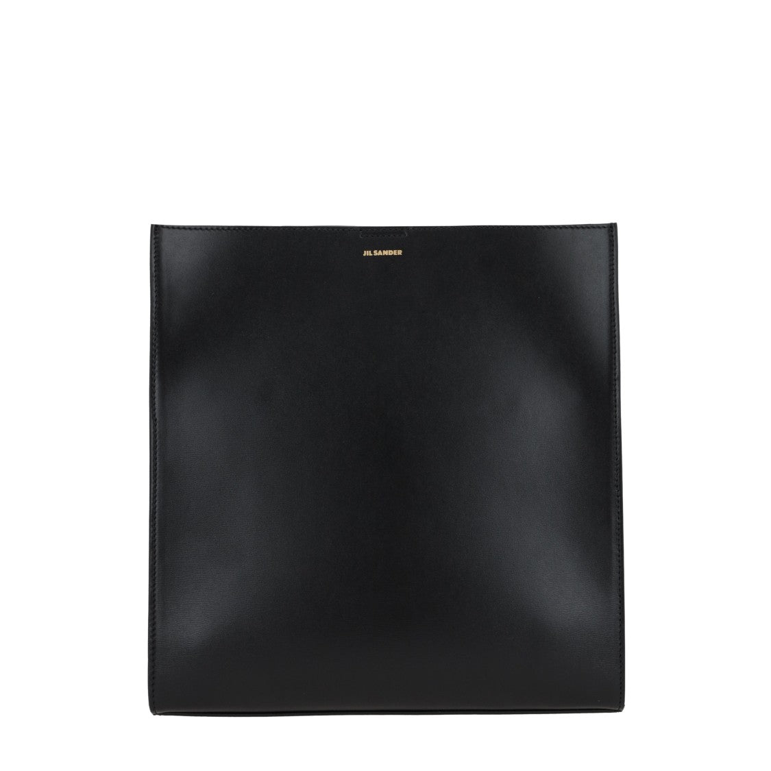 Jil Sander Structured Black Calf Leather Shoulder Bag