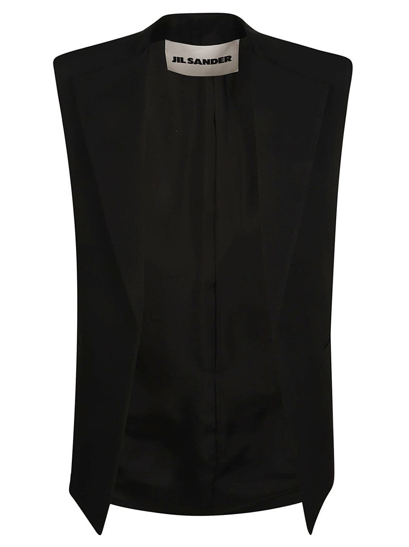 Jil Sander Tailored Sleeveless Jacket With High Neckline