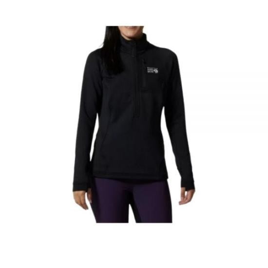 Mountain Hardwear Fitted Long-Sleeve Top With High Collar And Half-Zip Closure
