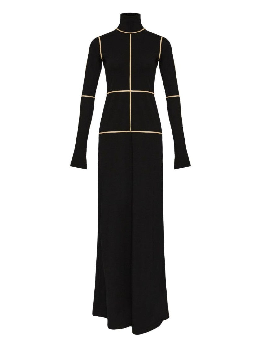 Mm6 By Maison Margiela Long Black Fitted Dress