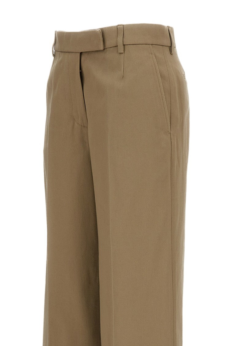 Thom Browne Beige Cotton Gabardine Chino Trousers