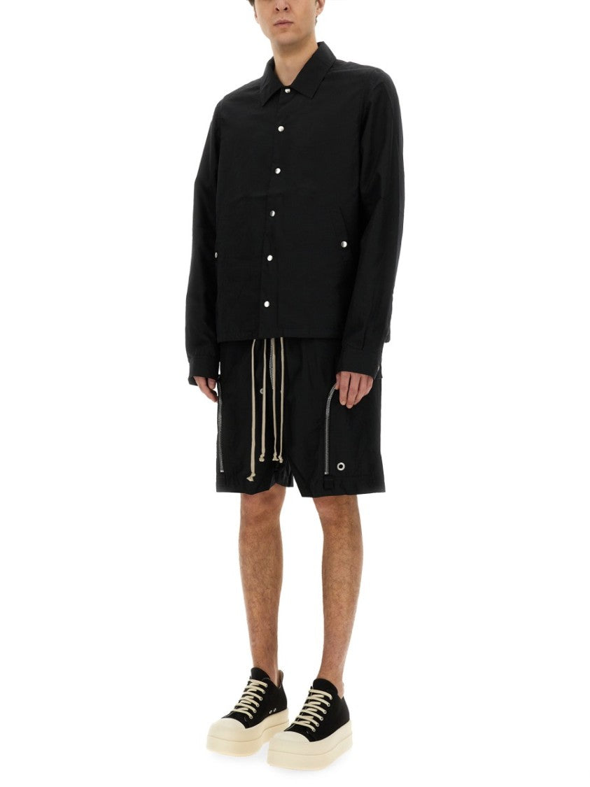 Drkshdw By Rick Owens Buttoned Jacket With Design