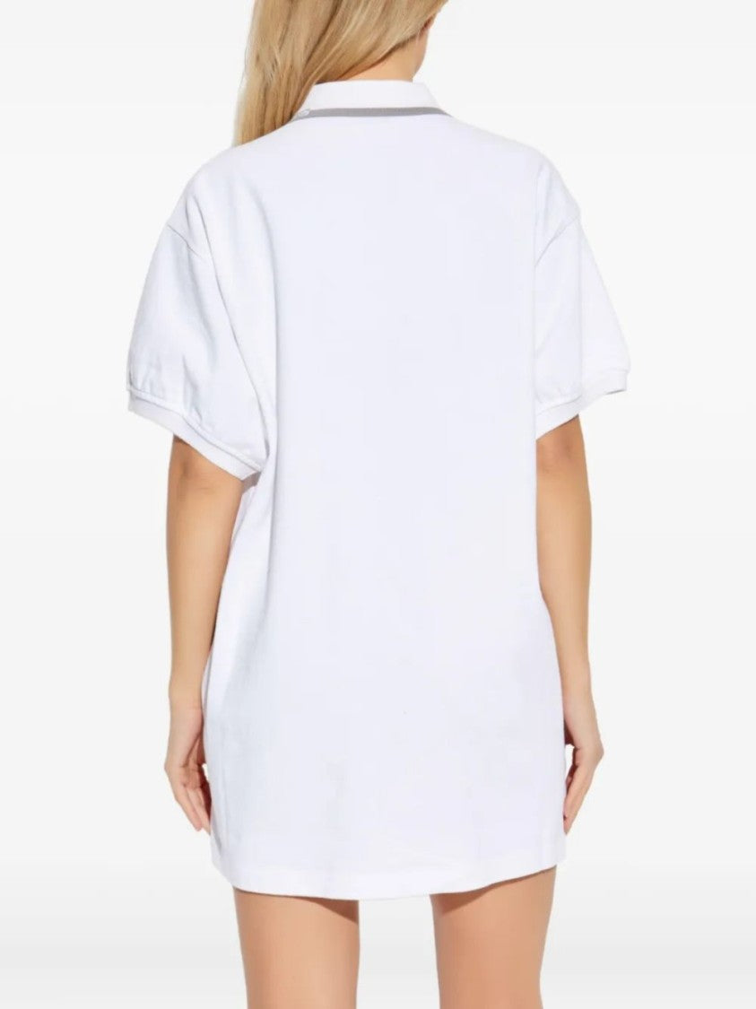 Alexander Wang Relaxed Polo Shirt Dress With Subtle Grey Trim