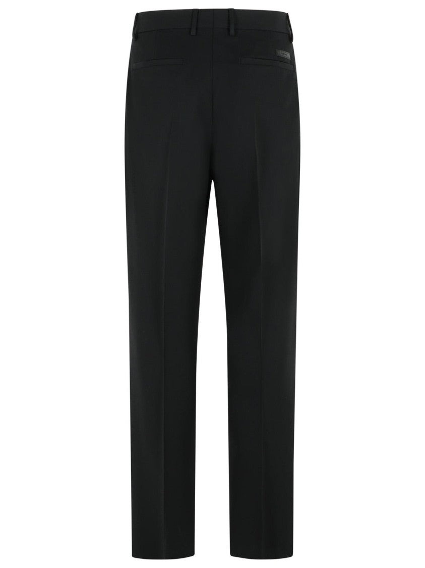 Versace Black Virgin Wool Trousers