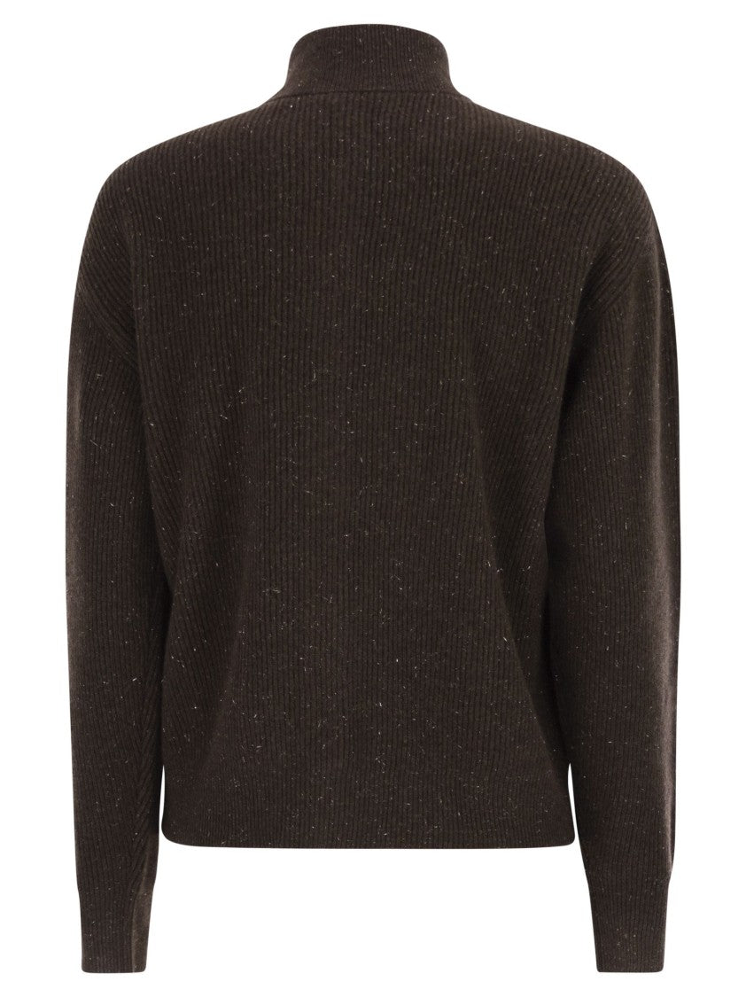 Peserico Cardigan With Buttons In Wool, Silk And Cashmere