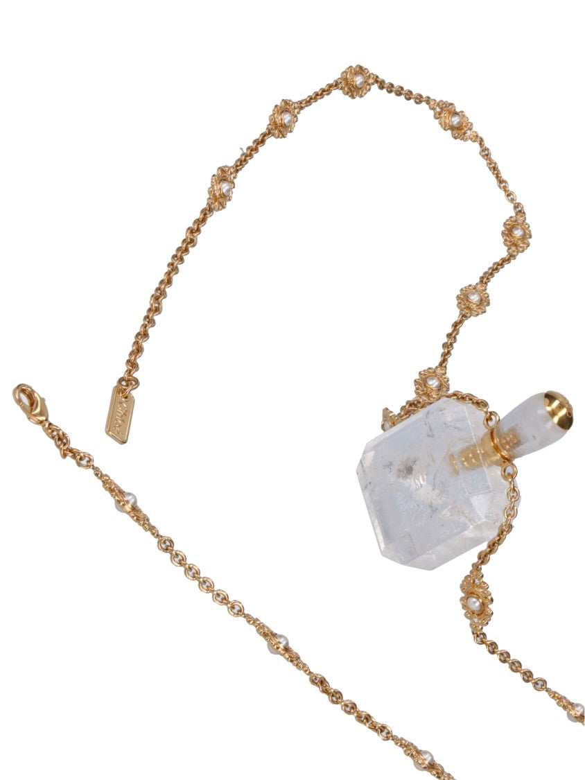Chloé Vicotrian Pendant Necklace With Glass Charm