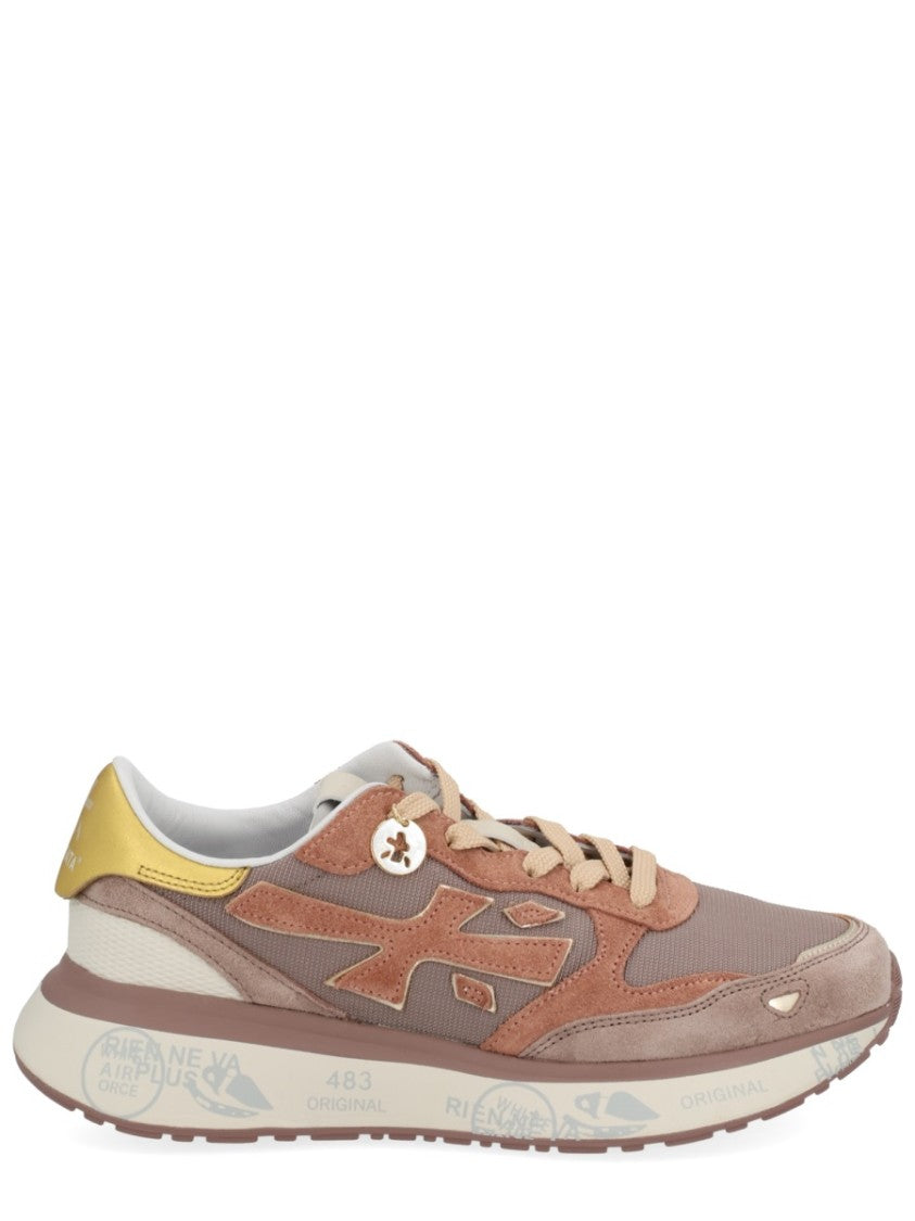 Premiata Layered Multicolour Sneakers With Metallic Accents
