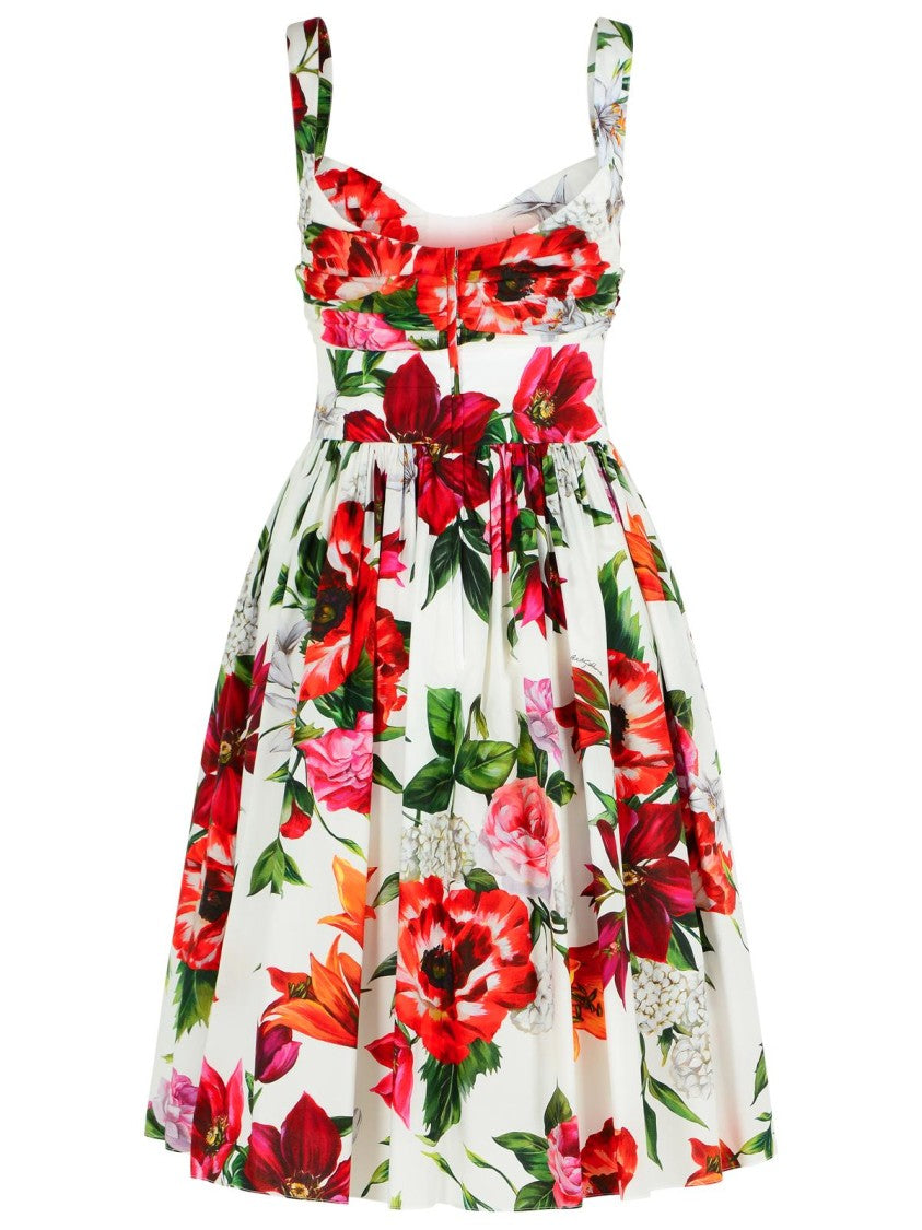 Dolce & Gabbana White Cotton Poplin Dress