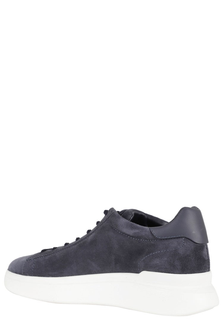 Hogan Blue H580 Laced Suede Leather Sneakers