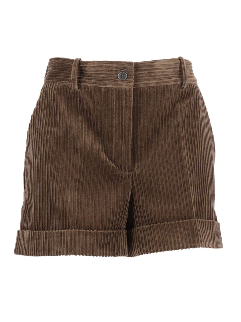 P.A.R.O.S.H. Classic Brown Corduroy Shorts