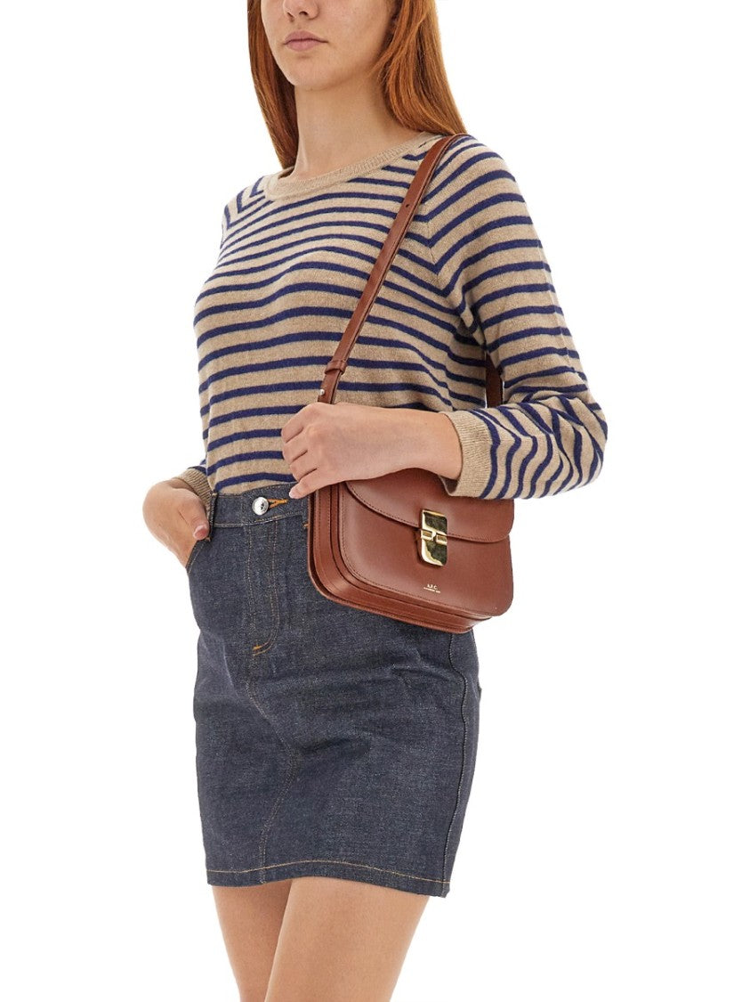 A.P.C. Regular Fit Striped Round Neckline Sweater