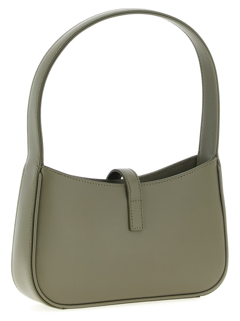 Saint Laurent Mini Leather Handbag With Hook Closure