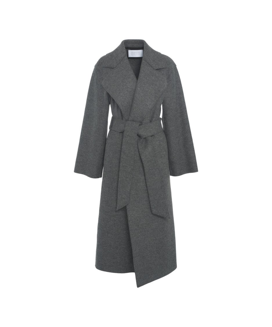 Harris Wharf London Coat With Belt At The Waist