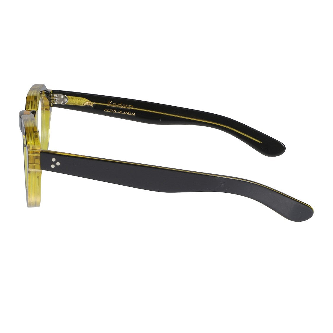 Kador Spike Two-Tone Round Frame Sunglasses With Metallic Rivets