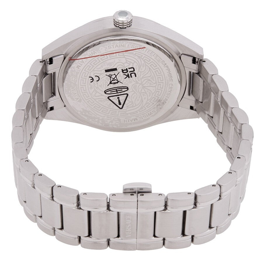 Versace Versace V-Code Gmt 42Mm Stainless Steel Watch