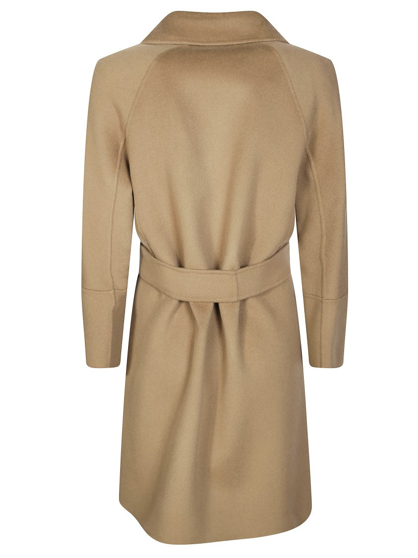 Max Mara Brown Tailored Coat With Wide Lapel